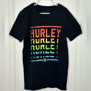 Boys Black Hurley T-Shirt - Small (8/10)